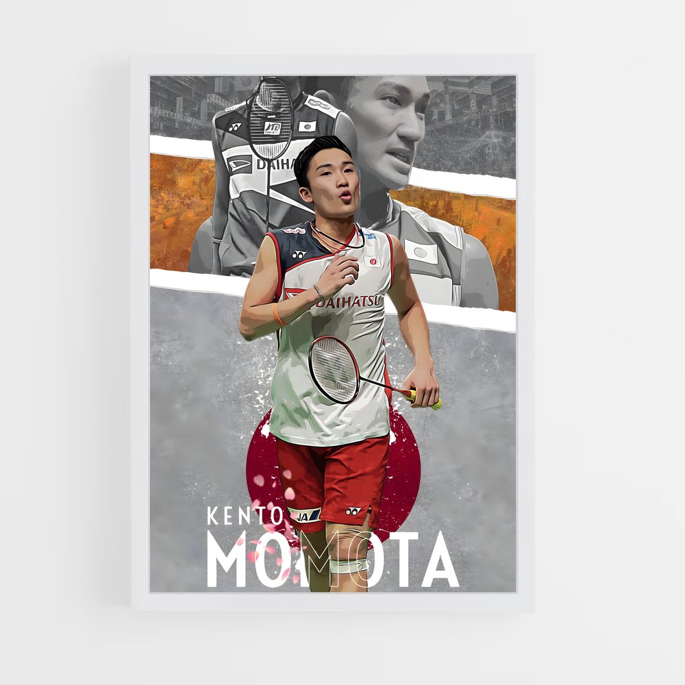Poster Kento momota – affiche Badminton (vue 3)